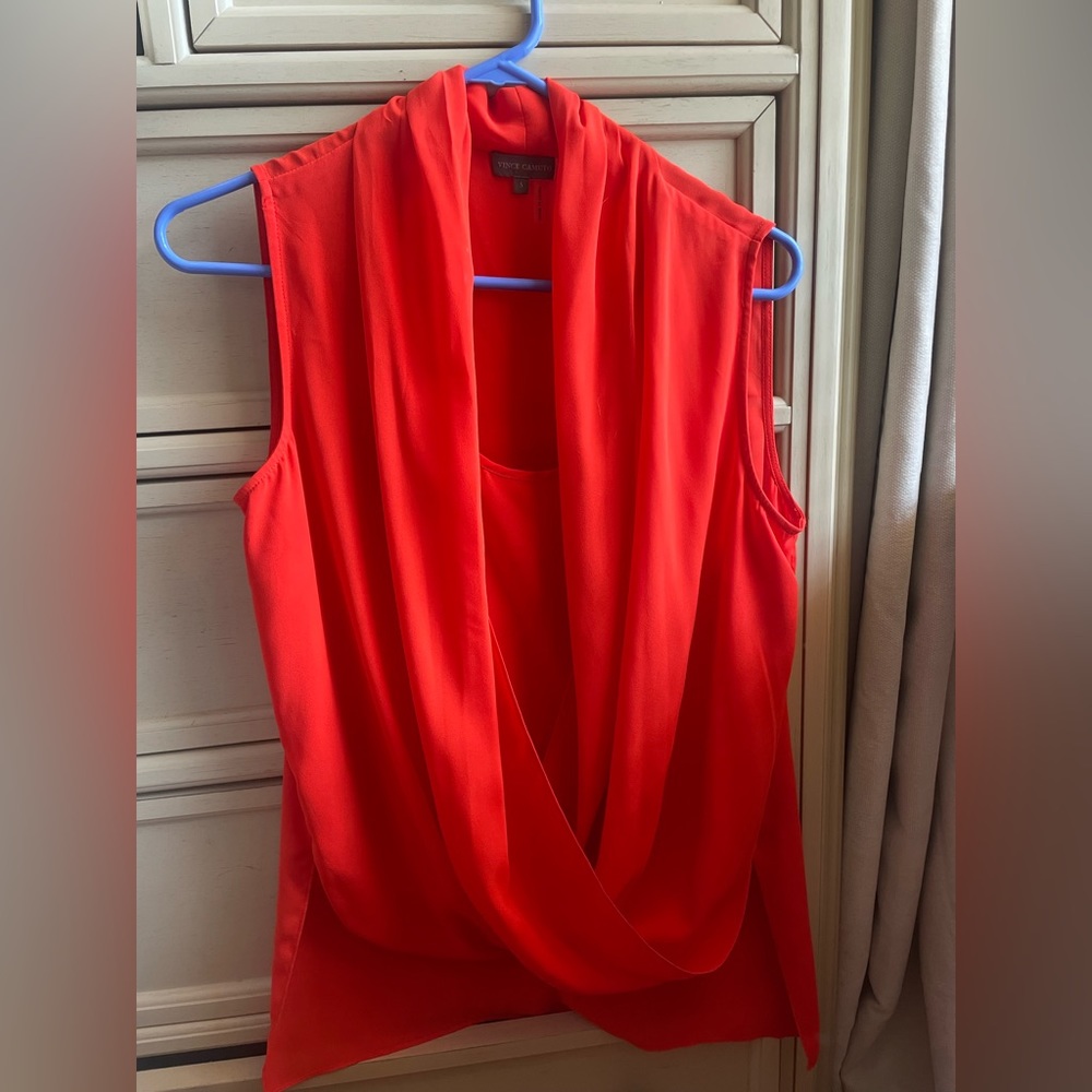Vince Camuto Sleeveless Layered Drape Top